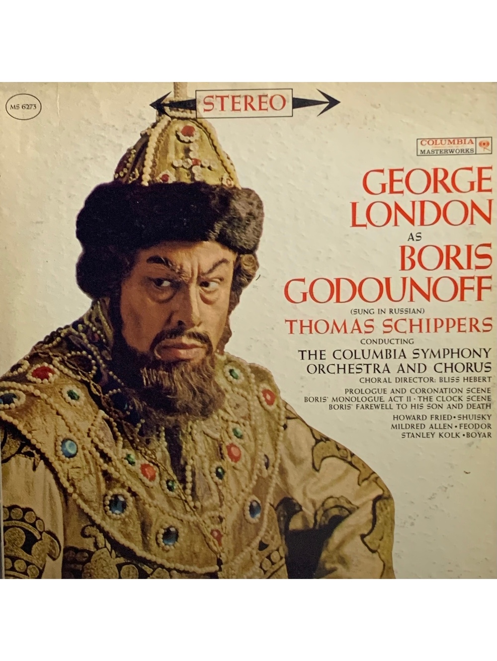 George London as Boris Godounoff Thomas Schippers Vinyl LP Stereo Record